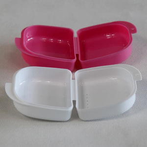 Plastic <b>Denture</b> Case With Two Compartments Portable Storage For Teeth Retainer And Orthodontic Appliances - Product Image 1
