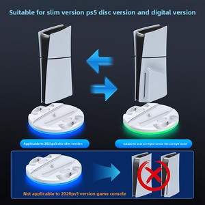 Jemdo Universal Digital <strong>Dock</strong> for <strong>PS5</strong> Slim Fast <strong>Charging</strong> Cooling Stand Dual <strong>Controller</strong> <strong>Charging</strong> Capability Plastic Accessory - Product Image 2