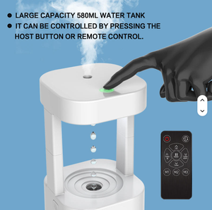 Nouveaux produits, 7 couleurs, lumière nocturne à LED changeante, brume fraîche, gros gouttelettes d'eau, <span class=keywords><strong>anti</strong></span>-gravité, humidificateur ultrasonique USB, aromathérapie - Product Image 6