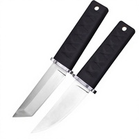 Outdoor Selbstverteidigungs-Taktisches Taschenmesser - Dreischneidiges Drachenknochen-Schwert im Japanischen Stil Kleines Samurai-Schwert mit Quadratischen Spitzenklingen