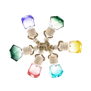 Hot bán 6ml 8ml 10ml12ml rỗng số lượng lớn thơm làm mát không khí treo tinh dầu xe khuyếch tán chai thủy tinh với nắp bằng gỗ - Product Image 2