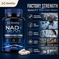Capsules de NAD+ à étiquette privée OEM, nutrition cellulaire, bien-être quotidien, complément alimentaire, capsules rigides, 90 unités