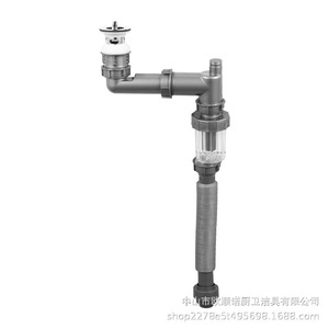 Stainless Steel Flip Top Drain Pipe 84.5mm Threaded Easy Clean For Bathroom Sink - Product Image 2
