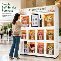 Máquina Expendedora Inteligente de Flores con 10 Puertas, Refrigerada, para Ramos Frescos, para Floristerías, Hoteles y Centros Comerciales