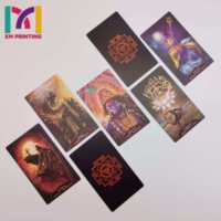 Cartes de tarot et d'oracle personnalisées par le fabricant, boîte imprimée offset de qualité supérieure avec design holographique doré et bords dorés