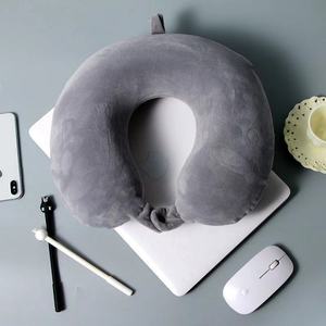 Customtravel HongRun Business Style <strong>U</strong> Shape Memory Foam Neck <strong>Pillow</strong> with 2mm Thickness for Travel &amp; Aircraft Use - Product Image 2