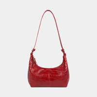 Bolso de Lujo para Mujer, Diseño 2026, Último Modelo, Color Sólido, Estilo Cocodrilo, Bolso de Mano de PU para Chicas