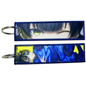 <b>Custom</b> Demonslayer Jet Tag Sublimation Printing Fabric Anime Embroidery <b>Key</b> Tags for Motorcycle Car Keychain - Product Image 3