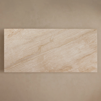 Table basse rectangulaire minimaliste en marbre pour la maison de rêve, plateau en travertin texturé, base monobloc, mobilier de salon