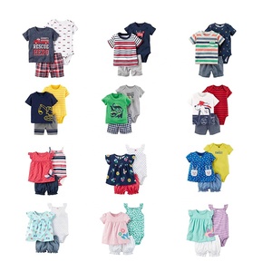 Ensembles de vêtements pour bébés filles et garçons en gros, vêtements pour nouveau-nés, ensemble 3 pièces, body et pantalon - Product Image 1