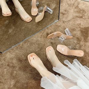 Sandales et pantoufles transparentes sexy à <span class=keywords><strong>talons</strong></span> de 9 cm et 7 cm 900-600 - Product Image 5