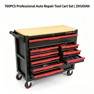 Chariot d'atelier mobile robuste pour outils de réparation automobile, 760 pièces - Product Image 1