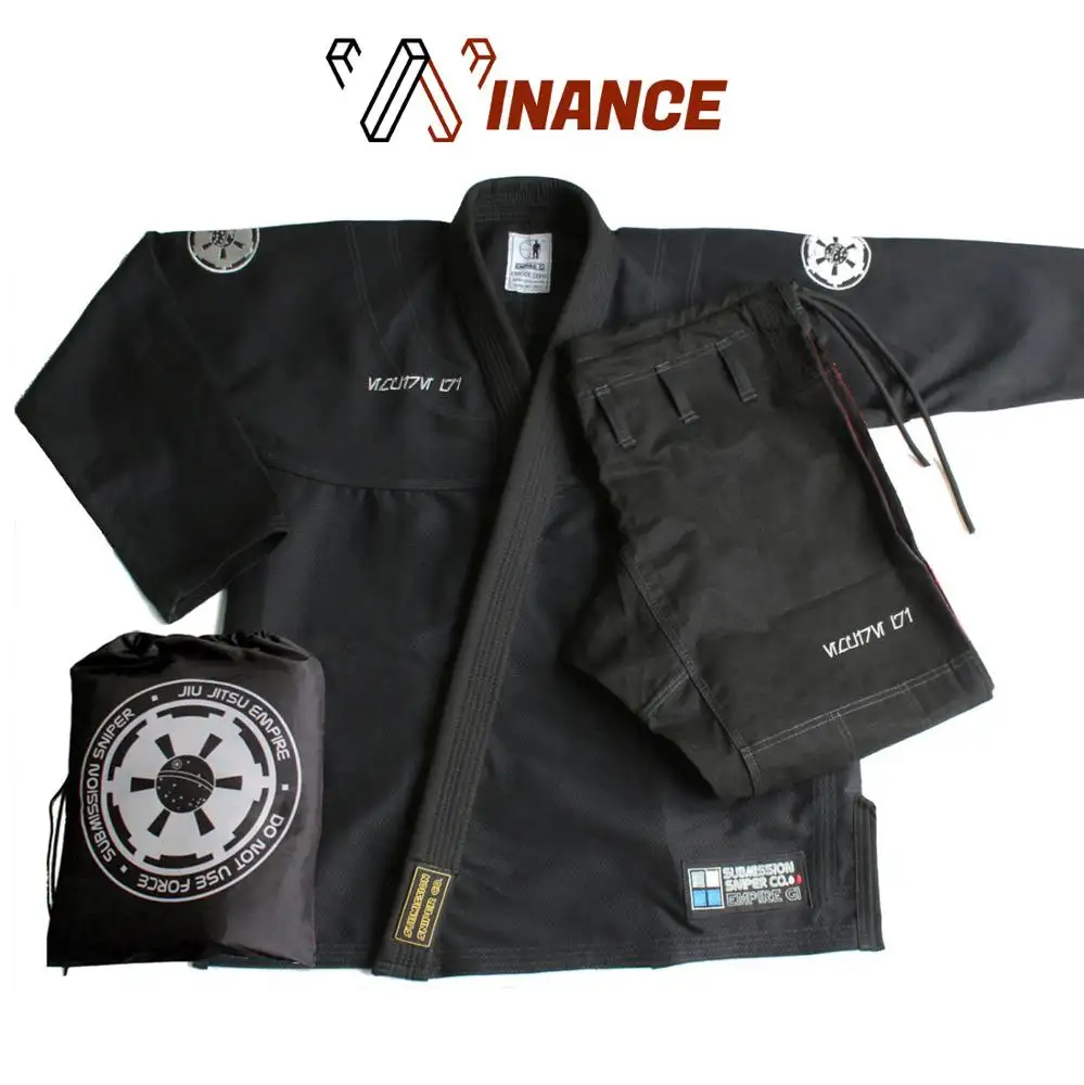 Hoge Kwaliteit Zwarte Kleur Brazilian Jiu Jitsu Gi Met Custom Logo En Met Bjj Gi Tas