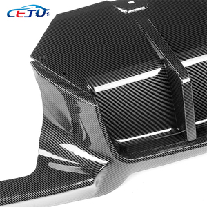 Difusor de labio de parachoques trasero de coche estilo DTM con aspecto de carbono ABS negro brillante para BMW 5 Series F10 F11 520i 535i 550i M Sport <span class=keywords><strong>M5</strong></span> 2011-2015 - Product Image 6