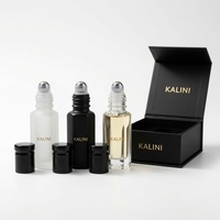 Flacon roll-on de luxe pour huiles essentielles de 12 ml, flacon en verre vide pour attar avec emballage cadeau