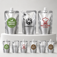Pochette Doypack personnalisée en aluminium avec bec verseur et bouchon à vis, qualité alimentaire, pour liquides, 100 ml, pour gelée et lait