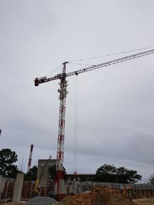 Grue à tour HAISHAN 12T 60M <span class=keywords><strong>Topit</strong></span> QTZ160-HS6024 avec moteur à roulement de boîte de vitesses pour la construction, haute efficacité - Product Image 5