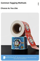 Anpassbare Selbstklebende Kraftpapier-Etiketten mit Teilweise Abnehmbarer Klebefläche