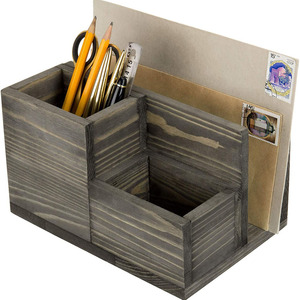 2024 retro màu xám rắn gỗ hộp điều khiển từ xa với Thư/Tạp Chí/máy tính bảng khe cắm. - Product Image 1