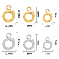 Fermoirs à ressort |   Fermoir en acier inoxydable plaqué PVD 18 carats avec boucle pour la fabrication de bijoux DIY |   Durable, hypoallergénique et imperméable