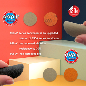 Disque abrasif en carbure de silicium imperméable à l'eau de 1 pouce (25 mm) pour ponçage humide et sec, avec fixation auto-agrippante, pour le polissage du verre, du bois et du métal - Product Image 6