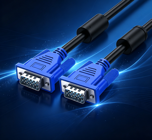 Câble VGA Mâle-Mâle 15 Broches 1080P HD Vidéo Plaqué Or Double Noyau de Ferrite Fil Blindé pour PC Ordinateur Portable Moniteur Projecteur - Product Image 5