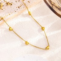 Bracelet en acier inoxydable 316L plaqué or 18 carats RINHOO, couleur or, en forme de cœur, pour femmes et filles, bracelet tendance, bijoux de fête, cadeau, résistant à la rouille