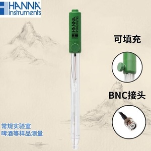 Électrode pH en verre composite Hanna Instruments Hi1131B rechargeable avec connecteur BNC pour la mesure d'échantillons de bière en laboratoire - Product Image 1