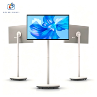 Afficheur numérique intelligent de 32 pouces, écran tactile capacitif 10 points, 8 Go + 128 Go, Android, support amovible, divertissement à domicile