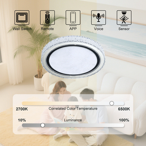 Lámpara de <span class=keywords><strong>Techo</strong></span> <span class=keywords><strong>LED</strong></span> Moderna con Control Remoto RGB, Atenuable, CCT Ajustable, para Hotel - Product Image 2