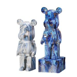 Ornement mural en résine époxy style art pop ours violent, décoration de salon, décoration d'intérieur, luxe léger, style nordique, poupée d'entrée - Product Image 5
