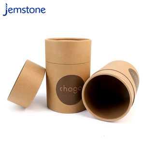 Custom Design Recyclable Food Herbal Gel Capsule Kraft Cardboard Cylinder Packaging Box <b>Protein</b> <b>Powder</b> Paper Tube Container - Product Image 1