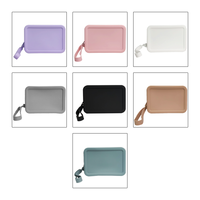 Dompet Silikon Logo Kustom Fashion Unisex Panjang Tahan Air Resleting Portabel Tas Kosmetik Perjalanan Kapasitas Besar Tas Makeup