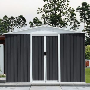 Abri de jardin moderne Huiding <span class=keywords><strong>en</strong></span> <span class=keywords><strong>bois</strong></span> traité sous pression avec cadre métallique du Shandong, couverture de 10x10 pieds, <span class=keywords><strong>toit</strong></span> <span class=keywords><strong>plat</strong></span>, facile à assembler - Product Image 1