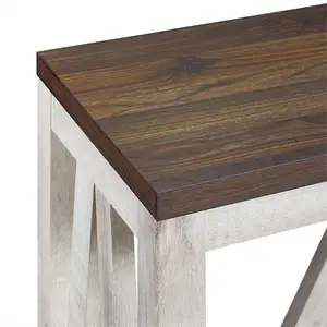 इनडोर लिविंग रूम घरेलू फर्नीचर टेबल सफेद देवदार की लकड़ी की टेबल लकड़ी की हॉलवे कंसोल टेबल