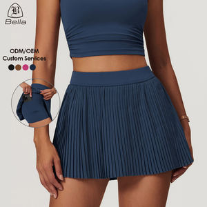 Высококачественная женская спортивная одежда Ropa Deportiva, эластичная накладка 2 в 1, с карманами, платье для бега, тенниса, юбка для тенниса - Product Image 1