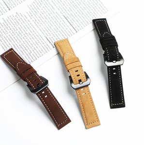 Correa de Reloj de Cuero Crazy Horse para Hombre, Estilo Rústico, 22mm 24mm 26mm, Compatible con Panerai - Product Image 4