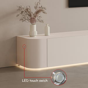 <span class=keywords><strong>Mobile</strong></span> <span class=keywords><strong>TV</strong></span> di Lusso 2026 in Legno Massello con Design Moderno Europeo e Tavolino <span class=keywords><strong>da</strong></span> Caffè Combinato, con Luci LED - Product Image 4