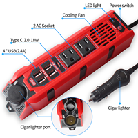 Convertisseur de courant à onde sinusoïdale modifiée 200W DC 12V vers AC 110V avec port Type-C pour voiture – Vente flash