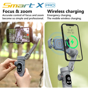Smart X Pro Luz <span class=keywords><strong>de</strong></span> relleno Carga inalámbrica 3-<span class=keywords><strong>Estabilizador</strong></span> <span class=keywords><strong>de</strong></span> cardán <span class=keywords><strong>de</strong></span> mano plegable <span class=keywords><strong>para</strong></span> cámara <span class=keywords><strong>de</strong></span> acción <span class=keywords><strong>de</strong></span> IPhone - Product Image 6