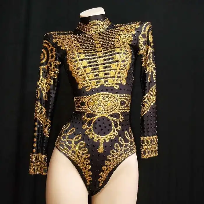 Rhinestone Bodysuit / Crystals / Festival Outfit / Halloween