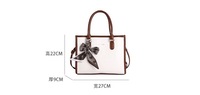 Sac fourre-tout décontracté pour femme en similicuir serpent avec foulard, multicolore, idéal pour le quotidien et le shopping
