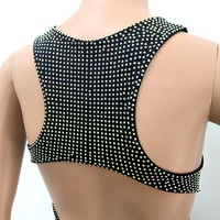 Maillot de bain en tissu spécial, Sexy, taille haute, strass, costume de plage pour femmes, S596