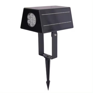 Panneau d'affichage jardin carré parc paysage extérieur IP65 aluminium <span class=keywords><strong>projecteur</strong></span> de mise au point intégré solaire <span class=keywords><strong>LED</strong></span> lumière d'inondation télécommande - Product Image 1