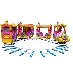Train miniature de haute qualité avec rails, mignon et compact pour enfants, idéal pour centres commerciaux, parcs d'attractions, aires de jeux, divertissement familial, en acier - Product Image 1