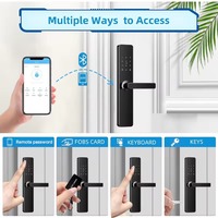 Installation facile, application Ttlock, serrure de porte intelligente numérique électronique sans clé, avec carte et mot de passe, pour maison, appartement, chambre