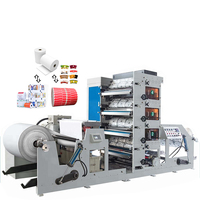 Machine d'impression flexographique automatique pour étiquettes en papier avec séchage UV pour gobelets et contenants en papier