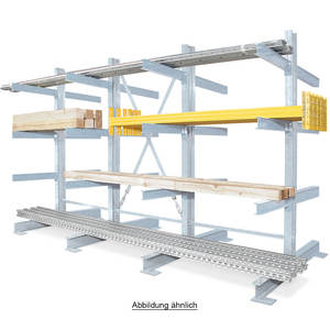 Kragarmregal Feuerverzinkt Doppelseitig 3100x1340x3000 Mm 3 Regalfelder (2x6) 12 Ebenen Estantes apilables Estantes - Product Image 4