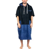 Vente en gros Logo personnalisé Microfibre ou coton Surf Enfants Poncho Serviette de plage Adulte à capuche Surf Poncho Serviette