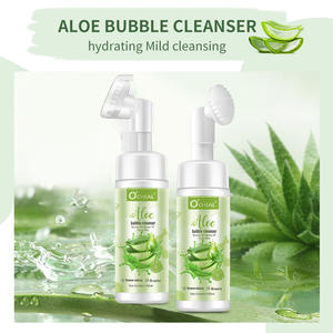 Avocat à base de plantes Aloe Vera <span class=keywords><strong>Mousse</strong></span> nettoyante pour le visage 2-en-1 Bulle Acide aminé Lavage Décharger Traitement de l'acné Nettoyeur de pores pour sec - Product Image 5